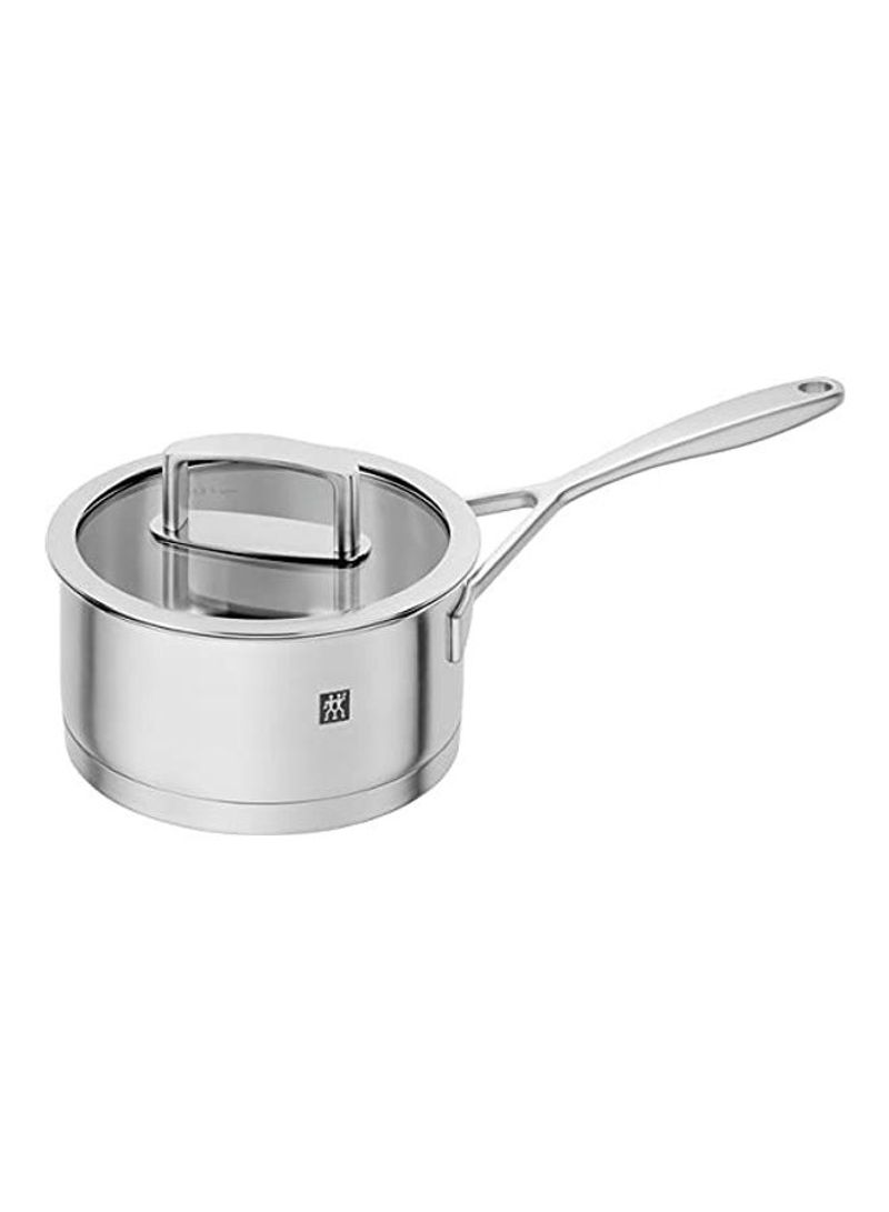 Sauce Pot With Lid Silver/Clear 16cm