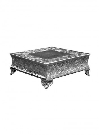 Square Cake Stand Silver 20x20inch
