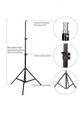 Photography Studio Lighting Tent Kit White/Black