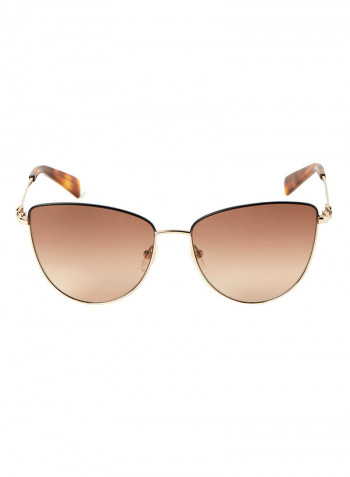 Women's Full Rim Metal Tea Cup Sunglasses - Lens Size: 58 mm