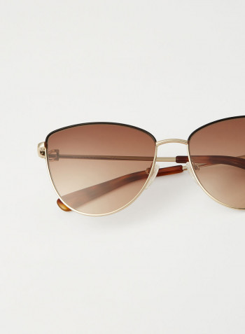 Women's Full Rim Metal Tea Cup Sunglasses - Lens Size: 58 mm