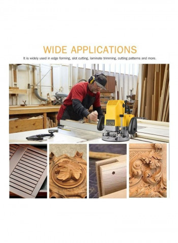 Wood Router Electric Engraving Machine Yellow/Silver
