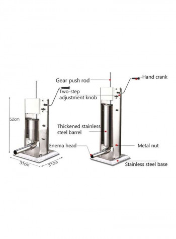 3L Manual Sausage Filling Machine Clear 36 x 36 x 57cm