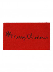 Merry Christmas Printed Doormat Red/Black 0.6x29x17inch