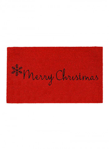 Merry Christmas Printed Doormat Red/Black 0.6x29x17inch