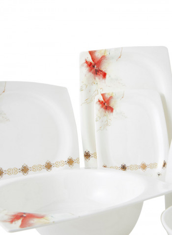 Flower 85 Piece Square Dinner Set Multicolour