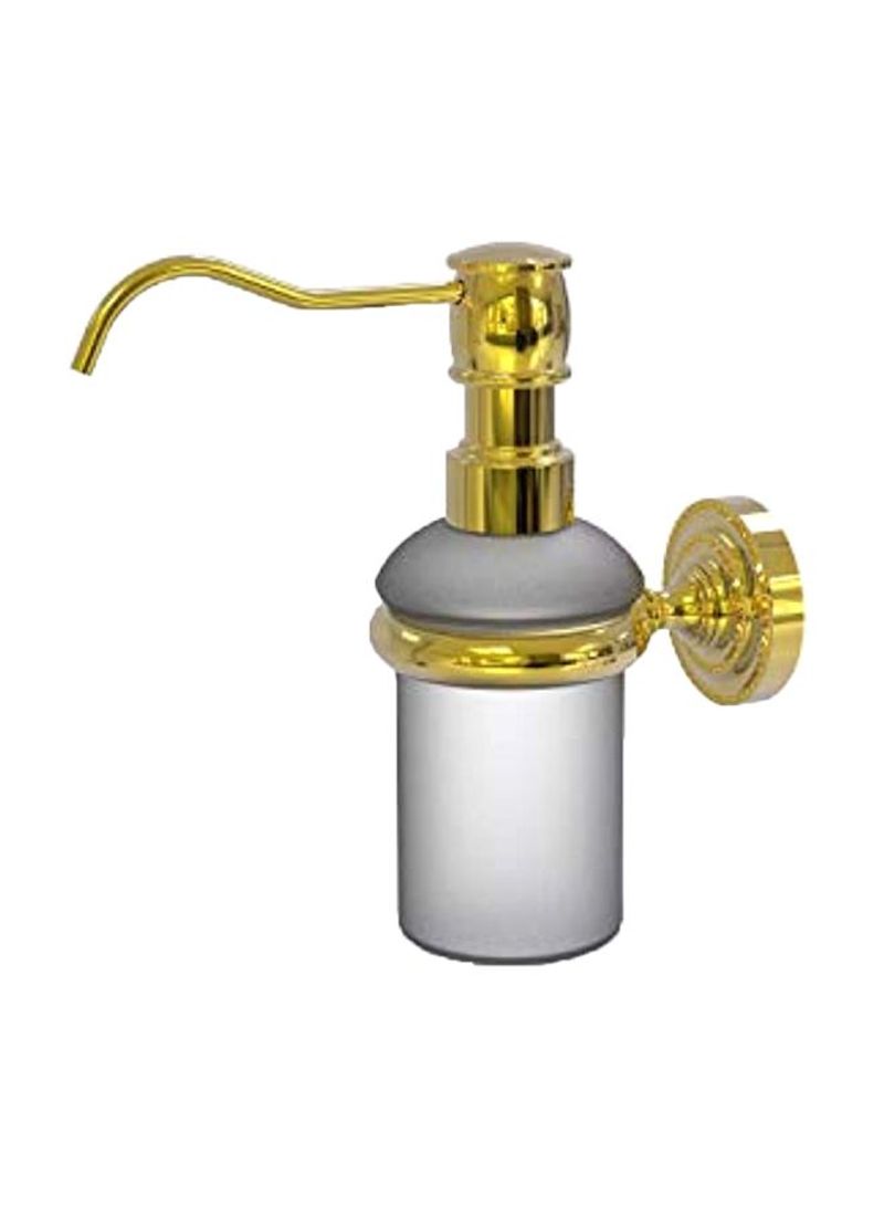 Dottingham Collection Wall Mounted Soap Dispenser Gold/Clear 5ounce