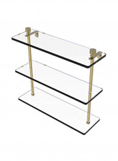 Foxtrot Collection Glass Shelf Clear/Gold 16inch