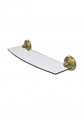 Monte Carlo Collection Glass Shelf Clear/Gold 18inch