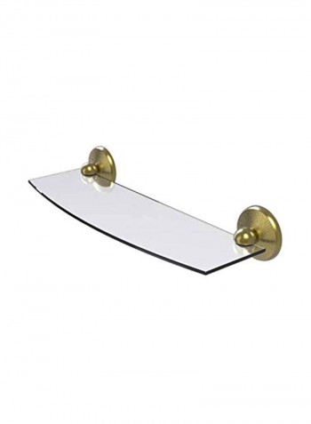 Monte Carlo Collection Glass Shelf Clear/Gold 18inch