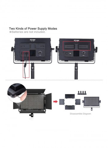 VL-40T LED Video Photography LED Light 36x11.5x30.5centimeter Black/White