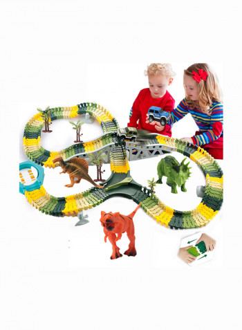192-Piece Jurassic World Dinosaur Race Car Flexible Track Toy Set