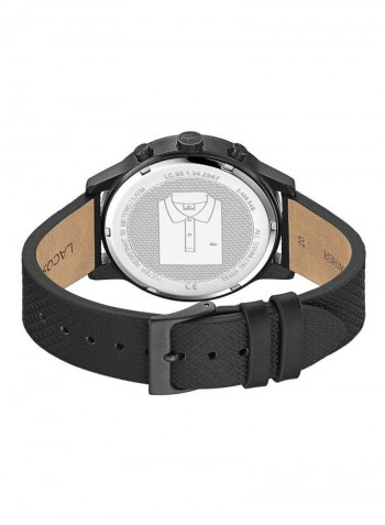 Men's Logo Leather Chronograph Watch 2010997