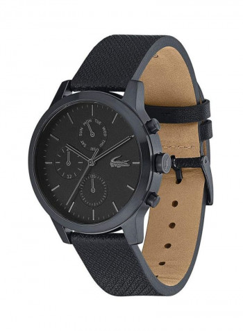 Men's Logo Leather Chronograph Watch 2010997