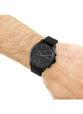 Men's Logo Leather Chronograph Watch 2010997