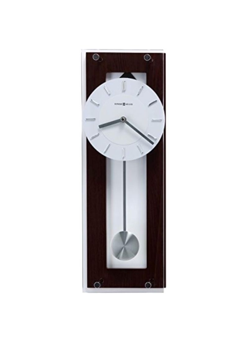 Emmett Contemporary Wall Pendulum Clock White/Black 48x16x8centimeter
