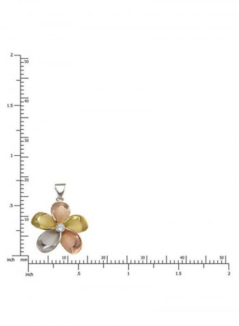 925 Sterling Silver Plumeria Pendant Necklace