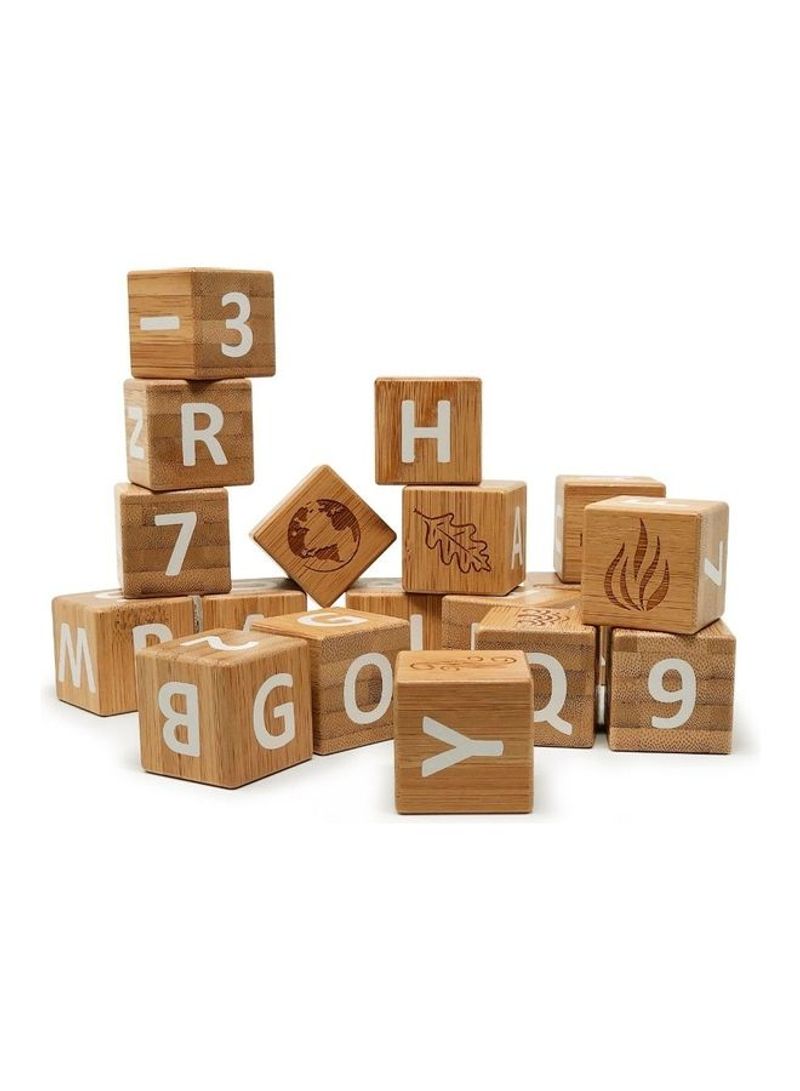 17-Piece Abcd Wooden Blocks