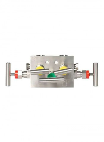 5-Way Valve Manifold Silver/Yellow/Red