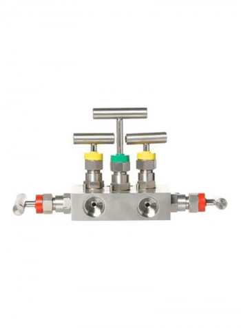 5-Way Valve Manifold Silver/Yellow/Red