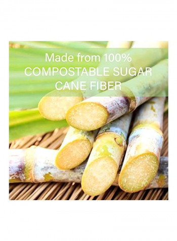500-Piece Sugar Cane Fiber Soup Bowl White 16ounce