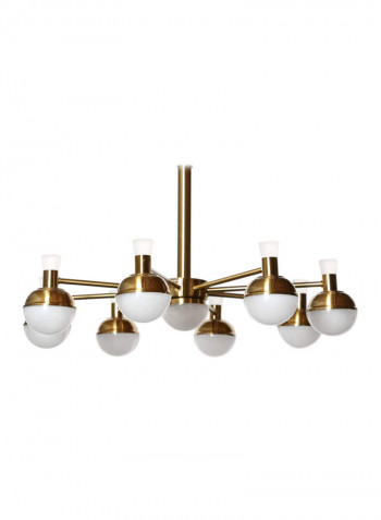 Geo LED Ceiling Lamp Gold/White 68x68x36cm