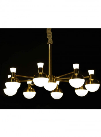 Geo LED Ceiling Lamp Gold/White 68x68x36cm