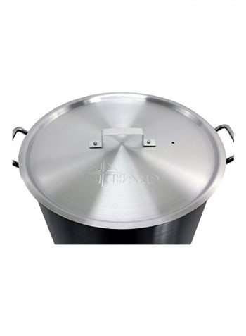 Aluminum Stock Pot With Strainer Basket Silver 15x15x13.8inch