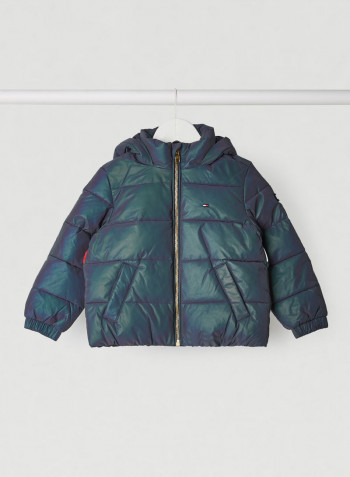 Youth Icons Unicorn Reflective Puffer Jacket Twilight Navy