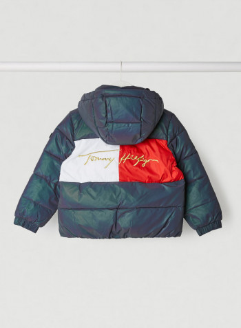 Youth Icons Unicorn Reflective Puffer Jacket Twilight Navy