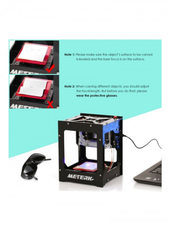 8-Piece Bluetooth Laser Engraving Print Machine Set Black/Red/Beige