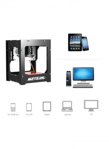8-Piece Bluetooth Laser Engraving Print Machine Set Black/Red/Beige