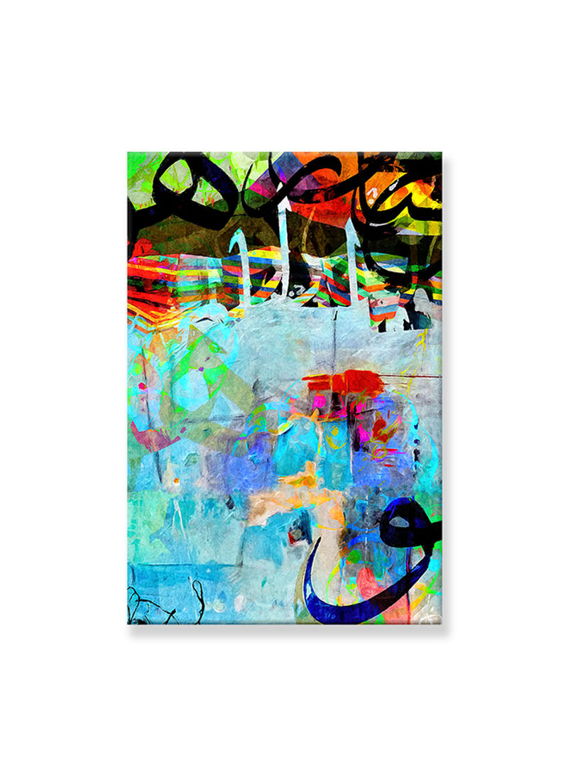 Abstract Painting Wall Art Canvas Blue 60x90centimeter