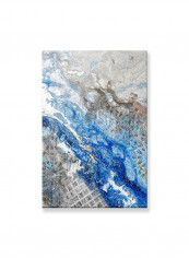 Abstract Painting Wall Art Canvas Blue 60x90centimeter