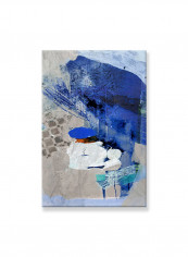 Abstract Painting Wall Art Canvas Blue 60x90centimeter