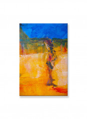 Abstract Painting Wall Art Canvas Orange 60x90centimeter