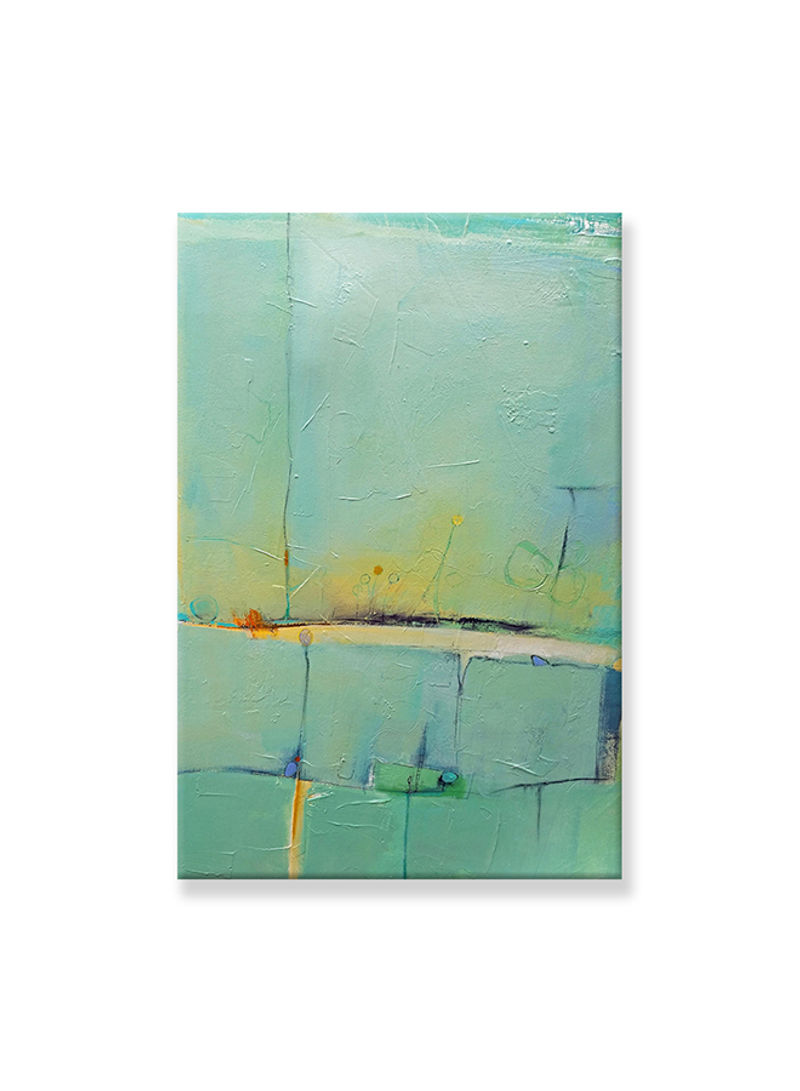 Abstract Painting Wall Art Canvas Green 60x90centimeter
