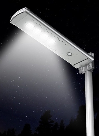 3000 Lumens (30W) Solar Garden/Street Solar Light with Remote Control Silver