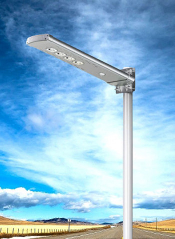 3000 Lumens (30W) Solar Garden/Street Solar Light with Remote Control Silver