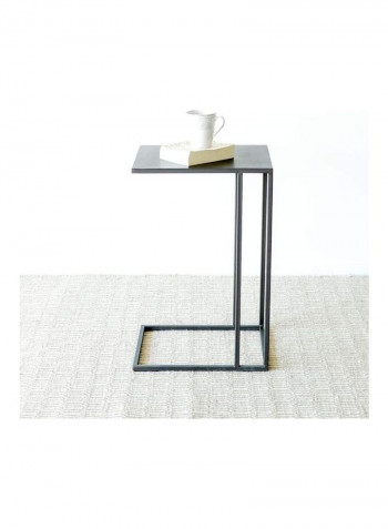 Contemporary Style Table Brown/White 45 x 35 x 70cm