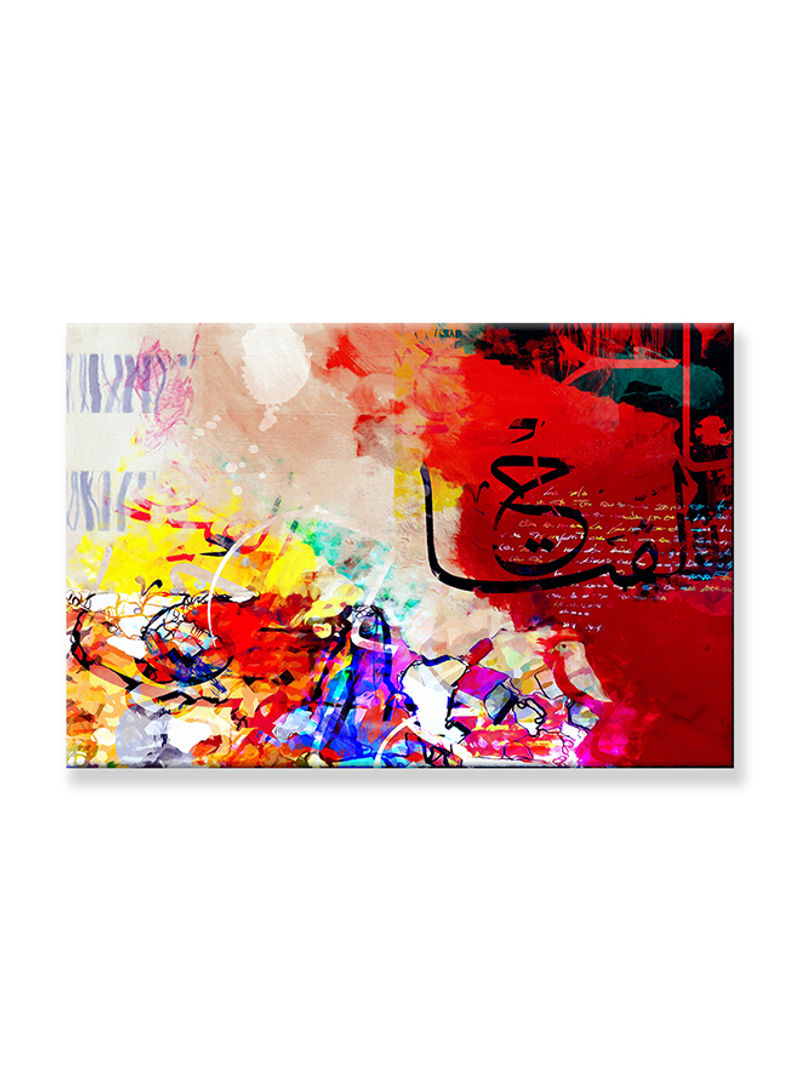 Abstract Painting Wall Art Canvas Red 90x60centimeter
