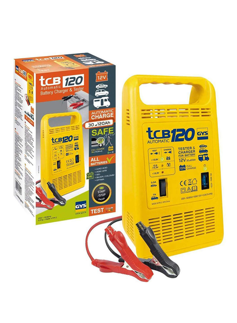 Gys Tcb120A Automatic Charger & Tester Yellow, 12 V