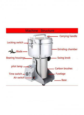High Speed Multipurpose Food Grinder 2500W 1000A Silver