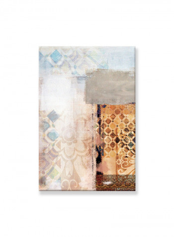 Abstract Painting Wall Art Canvas White 60x90centimeter