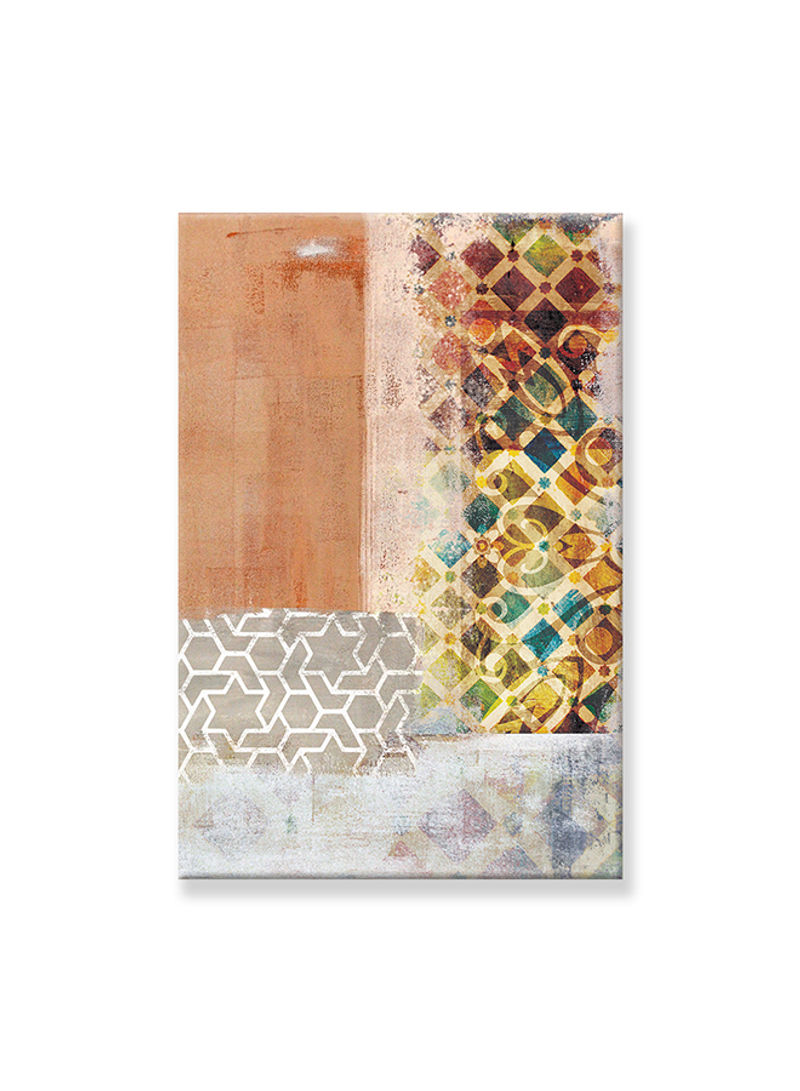 Abstract Painting Wall Art Canvas White 60x90centimeter