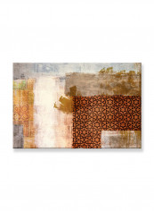 Abstract Painting Wall Art Canvas White 90x60centimeter