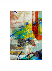 Vintage Colorful Arabic Calligraphy Canvas Painting Multicolour 60x90centimeter