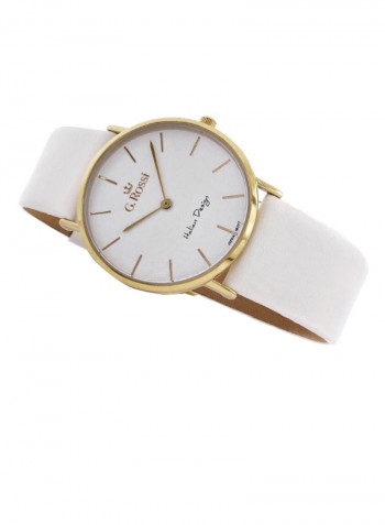 Women's Ceralia Round Shape Leather Analog Watch Cetira 8709A1-3C2