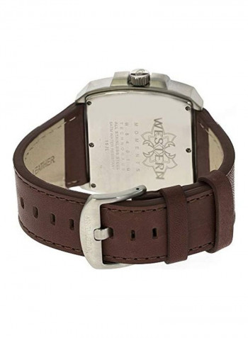 Men's Dual Time Steel Plated Analog Wrist Watch