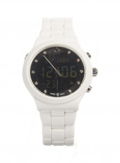 Elegance Aluminum Stainless Steel Analog Digital Islamic Prayer Watch  WB-20 White